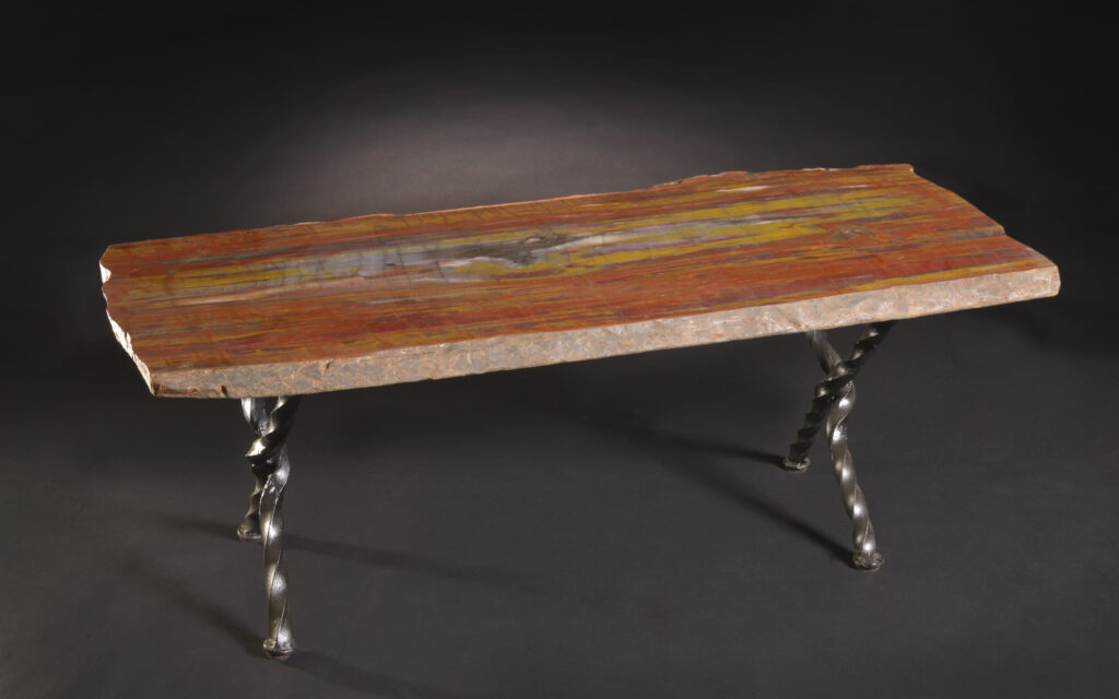 Elegant Petrified Wood Table - Perfect for Sophisticated Homes